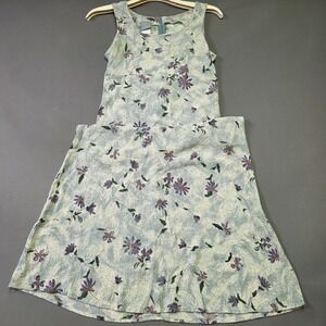 Rabbit Rabbit Rabbit Designs Maxi Dress Blue Purple Floral Sleeveless Vintage 6